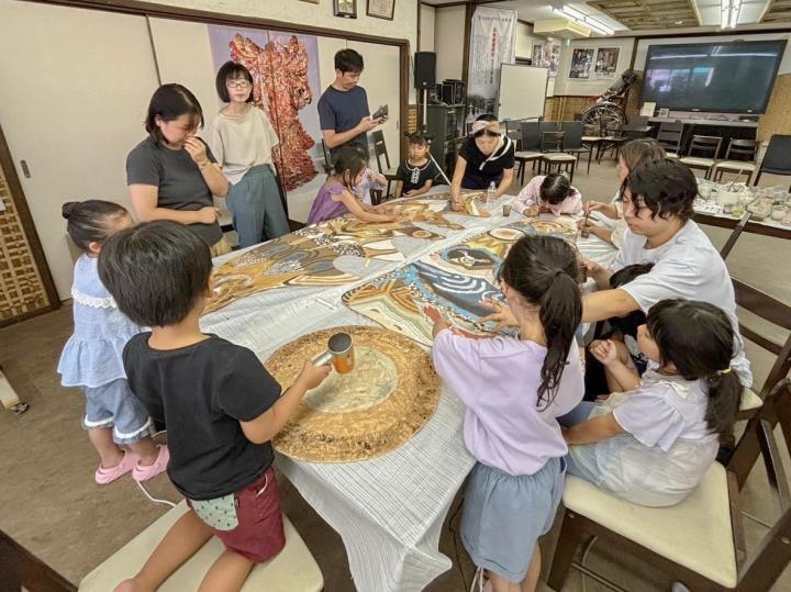 Giant art made from soil from Awaji Island