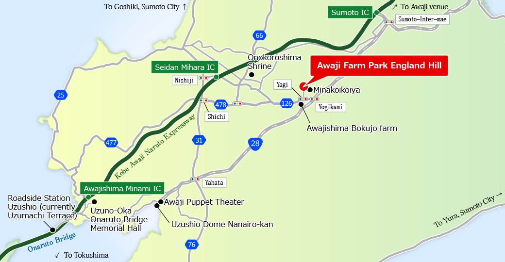 Access map to Sumoto venue