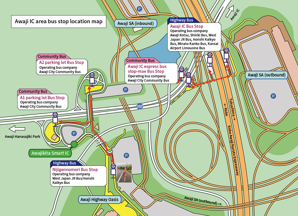 Awaji IC Bus Stop MAP